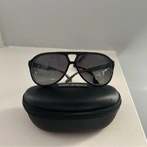 Dolce & Gabbana Black Aviator Shades